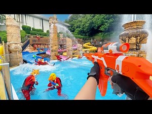 Nerf War | Water Park & SPA Battle 24 (Nerf First Person Shooter)
