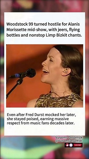 Woodstock 99’s Most Respectful Performer: Alanis Kept Her Cool Through All Chaos#star #funny