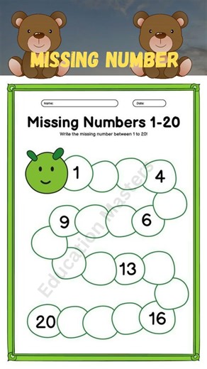 Missing Number #math #worksheet #shorts