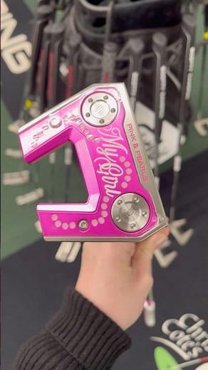Close up of 2025 LIMITED EDITION Scotty Cameron Pink & Pearls My Girl Putter