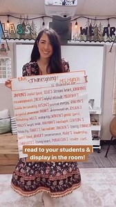 My favorite November activity for the classroom 🫶🏼 You never know how your words will resonate & live with your students! It might make some of them feel more special than we know. Comment the word CHART below if you’d like my free template! 🧡 #teacherideas #teachertips #classroomcommunity #classroomfun #2ndgradeteachers #teachersofinstagram #classroomideas | Mrs Munch’s Munchkins