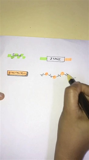 Bullet Journal header and title ideas and calligraphy