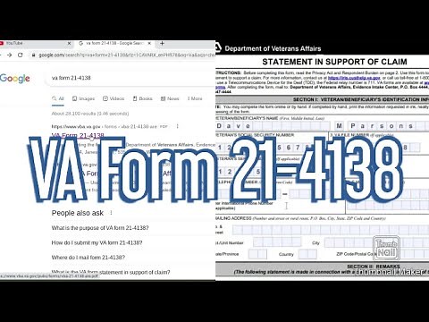 How To Fill up VA form 21-4138 Guide