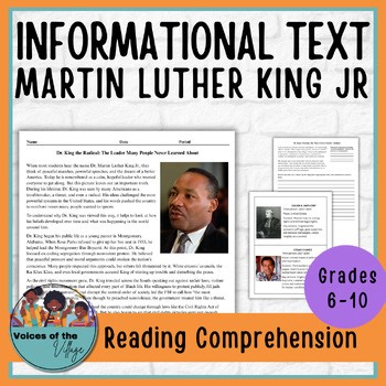 Martin Luther King Jr Informational Texts | Reading Comprehension | 7–10