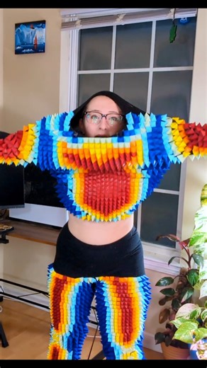I 3D printed 500 pyramids onto my clothes 😐 #3dprinting #funny #ytshorts #weird #viral #diy #craft