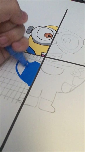Drawing a Minion in 4 Different Art Styles Part 2 (PIXEL) #minions