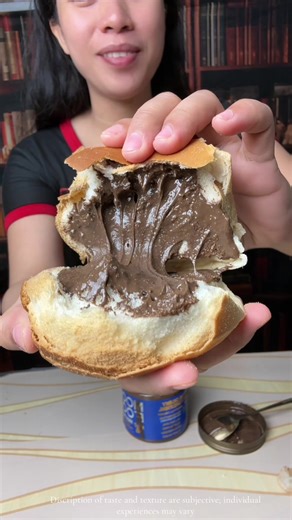 Try mo sa pandesal tong Chocolate peanut butter 🤤🤤🤤 #Moodfood #chocolatepeanutbutter #spread #chocolate #healthyfood Discription of taste and texture are subjective; individual experiences may vary