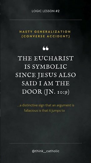 LOGIC LESSON #2: The Hasty Generalization Fallacy ⚡#LogicLesson #HastyGeneralization #shorts