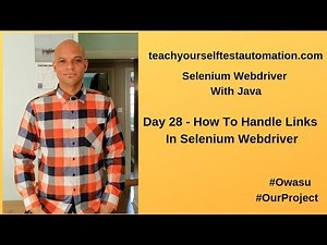 How To Handle Links In Selenium Webdriver | How To Click On A Link Using Selenium Webdriver