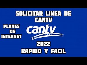 ✅SOLICITAR LINEA TELEFÓNICA CANTV - PLANES DE INTERNET CANTV