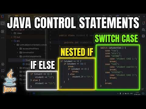 control statements in java if, else, else-if, switch