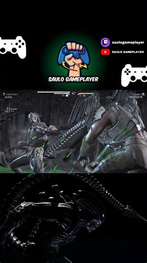 X-Ray + Fatality Alien 👽 - MKXL #shorts #mortalkombat #mk #alien #games #mkx #mkxl #fatality #xray