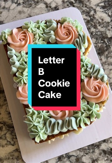 B Letter Cookie Cake Decorating Tutorial