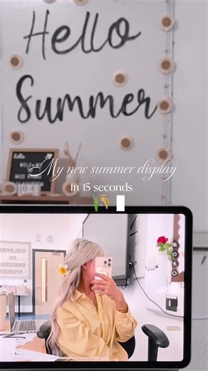 Summer in my classroom🌻 #teachersoftiktok #teacherlife #teachers #schoollife #teachertok #ect #display #classroom #summertime #summer