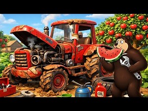 Bear Repairs an Old Tractor That Breaks Down on the Farm 🐻🔧 | Thurn Mechanic Garage