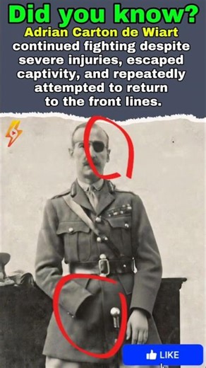 The Unkillable Soldier of World War II | Adrian Carton de Wiart #historyshorts