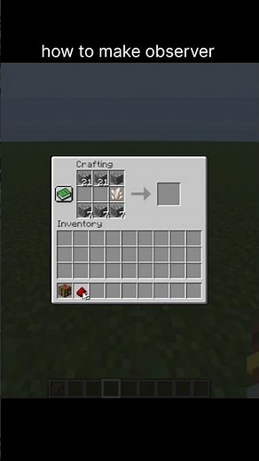 how to make observer in minecraft #howtominecraft #minecraft #minecrafttutorial #howto