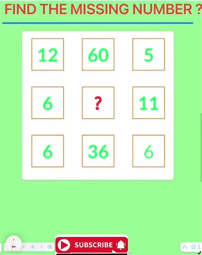 FIND THE MISSING NUMBER #math #education #for #fun #tiktok