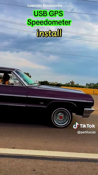 One of the best Lowrider accessories you will ever find. A usb powered gps speedometer. Easy to install. Low price. Big solution #caraccessories #lowriders #bestgifts #speedometer #lowriderlife