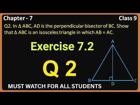 Class 9 Maths Exercise 7.2 | Question 2 | Chapter 7 Triangles | New NCERT Book #cbse #rbse #mpboard