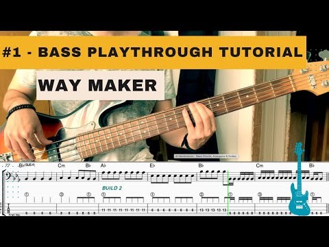 1# - Bass Playthrough Tutorial - WAY MAKER | by @LeeLand