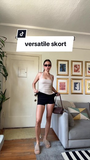 my skort turns into micro, mini, high waist she’s versatile 💅🏼 #miniskirt #skort