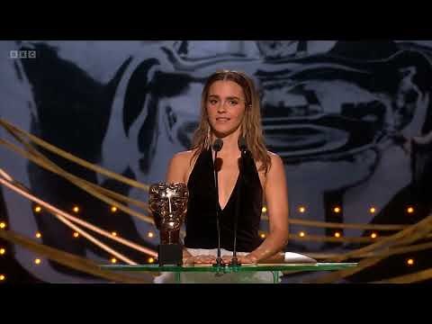 Emma Watson presenting Best British Film at BAFTA 2022