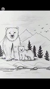 Polar Bear | Scenery #drawing #drawingtutorial | Drawing Book