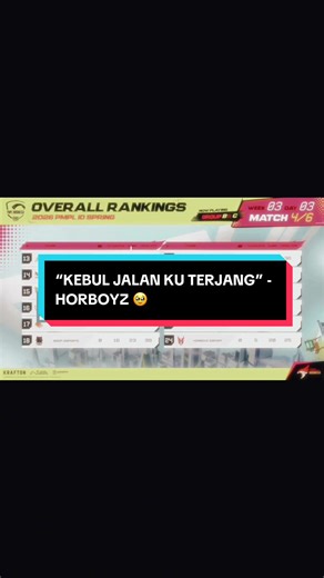 “KEBUL JALAN KU TERJANG” - HORBOYZ 🥹 #PUBGM #PMPLISBACK #PUBGMOBILEINDONESIA #2026PMPLIDSPRING #PUBGMESPORTS