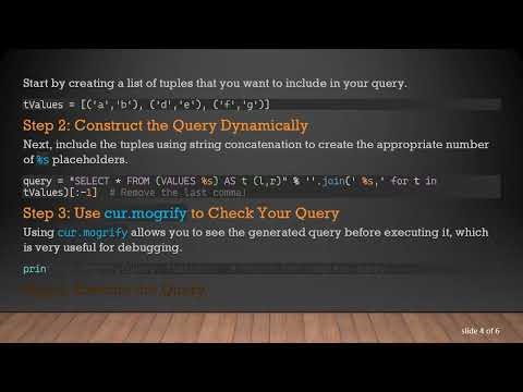 Constructing a Postgres Query with psycopg2 for Variable Length Tuples