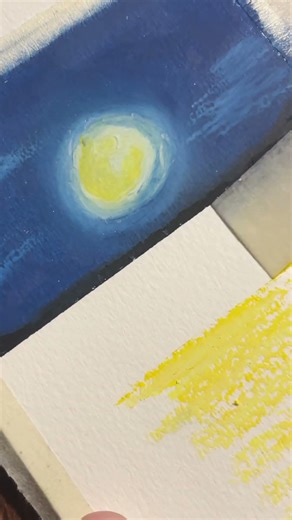 Gallery soft oil pastel nightsky moon #shortsfeed #cute #art