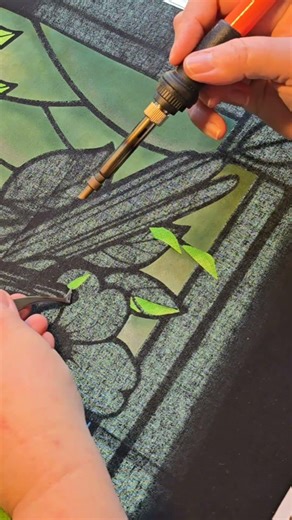 Tacking down 6000 leaf pieces.... #quilted #artquilt