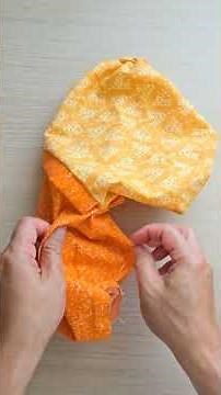 💖 Easy Pumpkin Drawstring Treat Bag Tutorial ‼️ #sewingbag #sewingpouch
