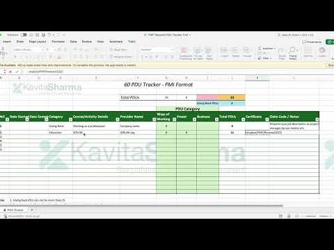 How to Claim 9 FREE PDUs in 2 Minutes | PMP® Renewal Tracker Tool by Kavita Sharma