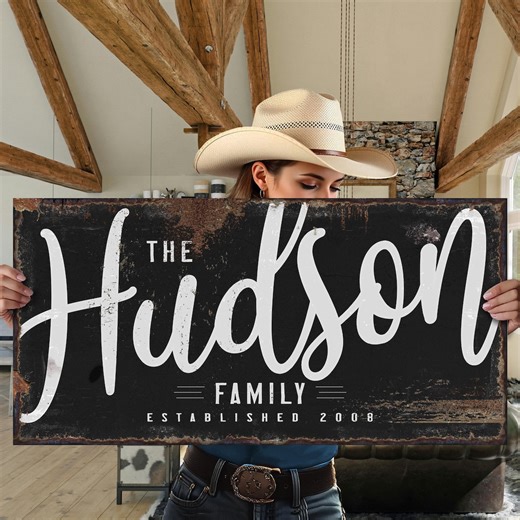 Digital Rustic Family Name Sign: Personalized and Delivered in 24 Hours! - Etsy