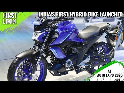 Yamaha FZ-S Hybrid Bike Launched At Bharat Mobility Expo 2025 - First Look -