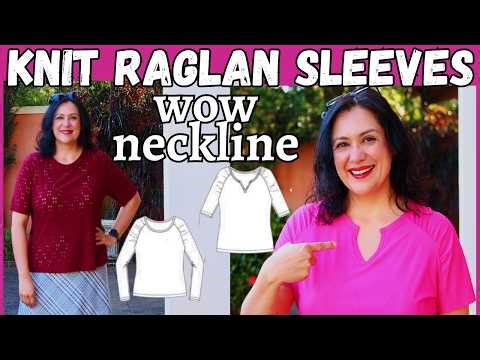 SWEET gathered RAGLAN = wow! Little V neckline. Mariz tee (Itch to Stitch)