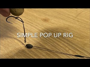 Carp fishing. Simple pop-up rig.