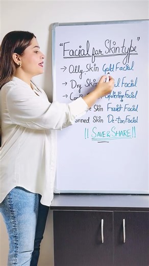 Prerana Payal on Instagram: "📌Different Facial for your SKIN TYPE 🚀 (Save & Share with others) . @pulsingglambyprerna . (Makeup, mua, Makeupartist, makeup tutorial, facials, oily skin, dry skin, facial types, viral reels, reels, trending reels, makeup reels, trendinreels, makeup) . #makeup #makeupartist #makeuptutorial #facial #viralreels #réel #trendinreels #makeupreels #contentcreator #oilyskin #facials #makeup"