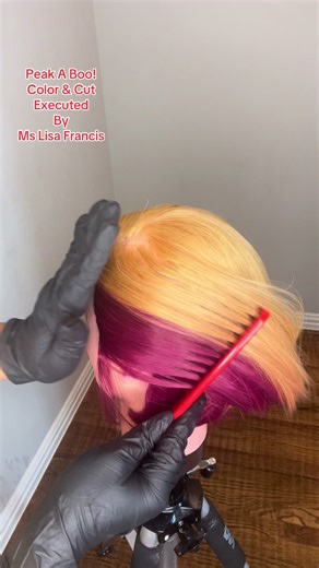 Peak a boo Cut and Color… #peakaboo #bobcut