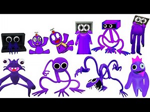 Niveles de Poder de PURPLE (Rainbow Friends, Roblox Juego, Terror Game)