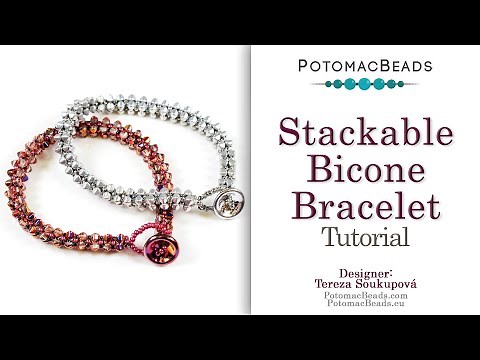 Stackable Bicone Bracelet - DIY Jewelry Making Tutorial by PotomacBeads