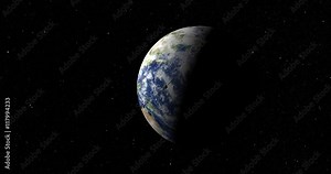 Flyby of Surveyor spacecraft as it departs Earth and heads into space. Elements of this image furnished by NASA