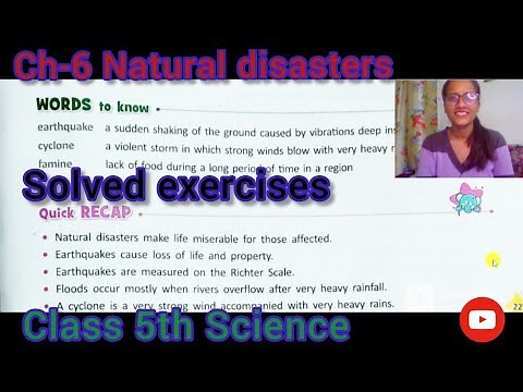 Solved exercises|| Ch-6 Natural disasters || Class 5th Science