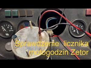 Sprawdzenie działania licznika motogodzin 4-pin Zetor