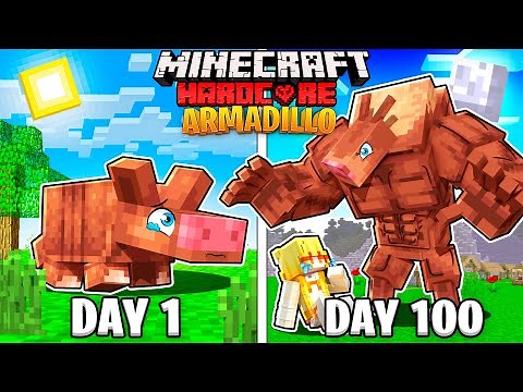 I Survived 100 Days as a ARMADILLO in HARDCORE Minecraft