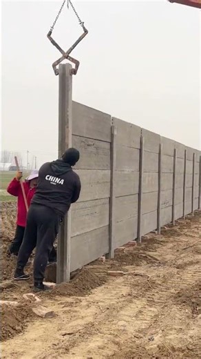 The installation of foundation columns for mud slab walls