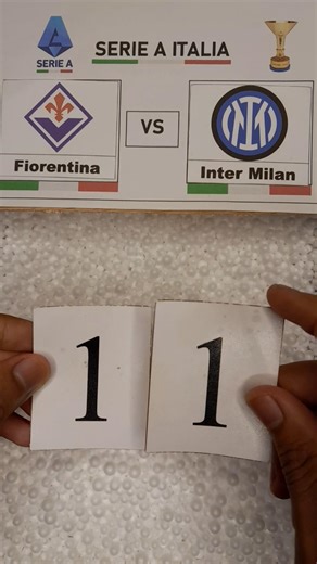 Serie A: Fiorentina vs Inter Milan score result 1-1 #fiorentina #intermilan #seriea