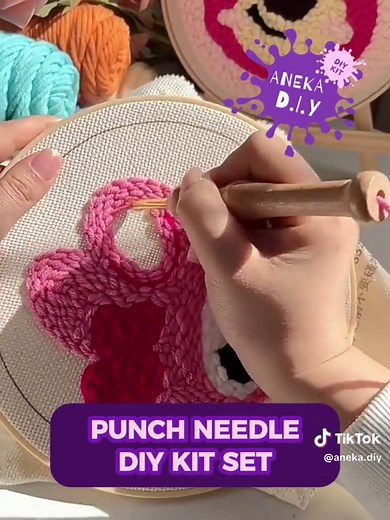 DIY PUNCH NEEDLE SET🔥#diy #punchneedle #crochet #diycraft