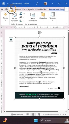 Descubre cómo transformar una imagen con texto en un documento editable en Word, sin programas adicionales. Ideal para digitalizar apuntes, libros o documentos escaneados. #Word #TextoEditable #ConvertirImagenATexto #TrucosDeWord #Ofimática #Productividad #MicrosoftWord #AprendeConWord | Etecnology